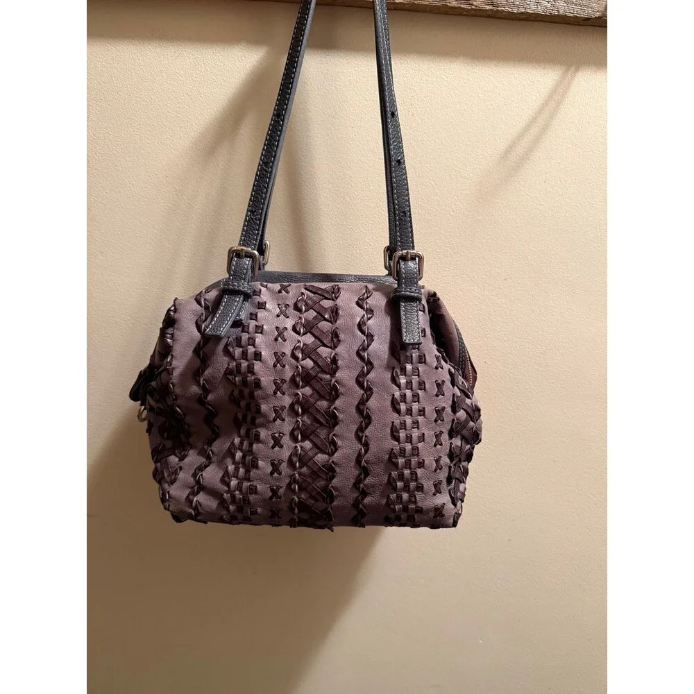 Gabs Braided Shoulder Convertible sides and bottom enlarging Purse EUC